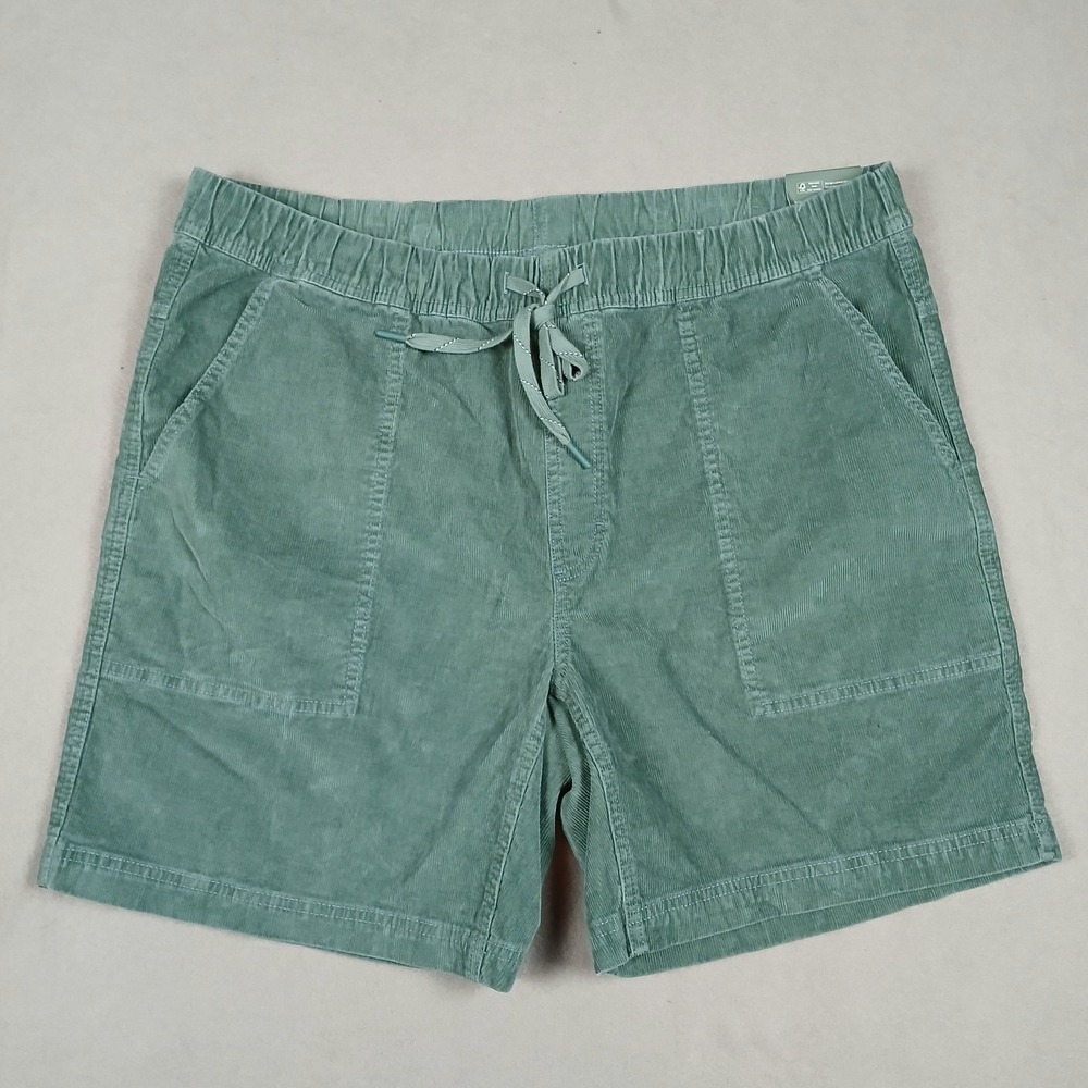 NWT Alpine Design Mens XL Hike Corduroy Shorts Faded Evergreen 7" Organic Cotton